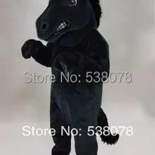 Черный свирепый костюм талисмана жеребца взрослый размер для Хэллоуина фестиваль для вечеринки Mascotte Fit костюм кунг-фу панды EMS отправка SW931