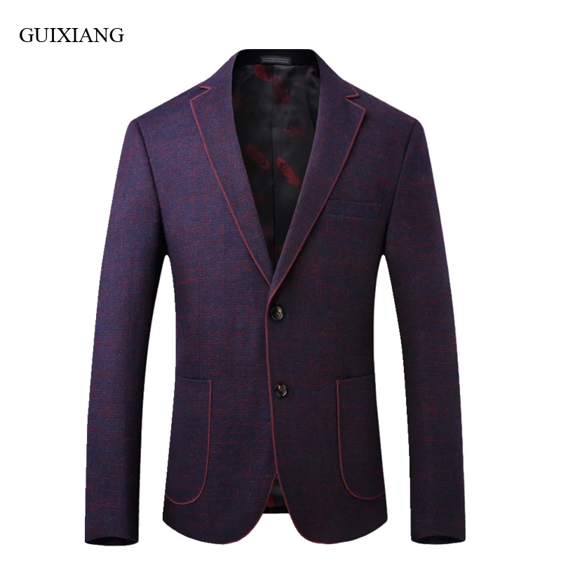 Новое поступление, весенне-осенние стильные мужские блейзеры, деловые повседневные однобортные тонкие мужские костюмы с цветочным принтом, пальто, S-2XL