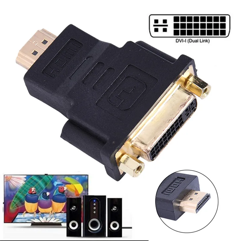 Rondaful DVI-I 24 + 5 pin мужчина к HDMI Мужской конвертер HDMI для переходника DVI поддержка 1080 P для HDTV DVI к HDMI адаптер 480 p 720 p