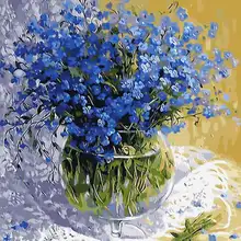 Раскраска по номерам на холсте абстрактные цветочные модульные Картины Ручная Краска ed акриловая краска Масляные картины стены Искусство домашний декор