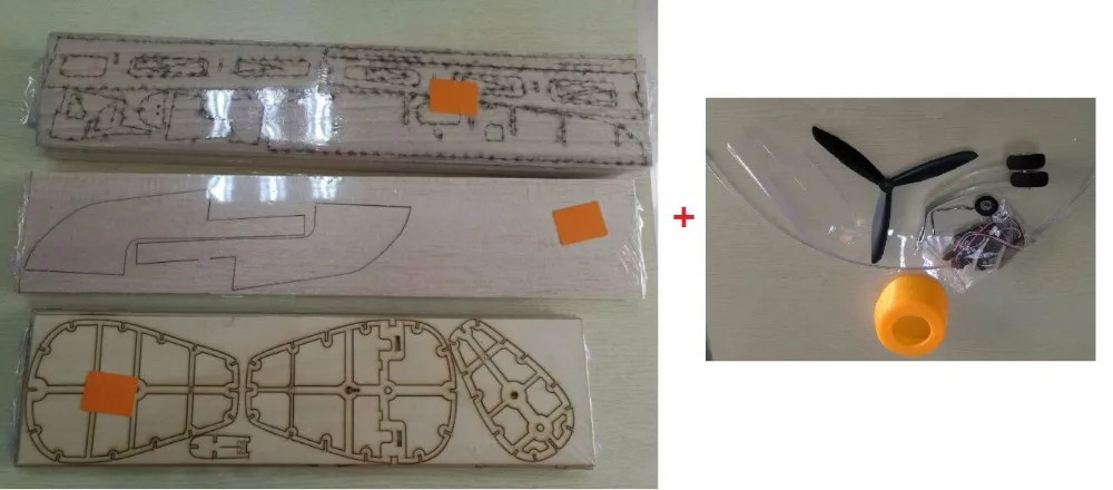 BF109 wood part with parts white