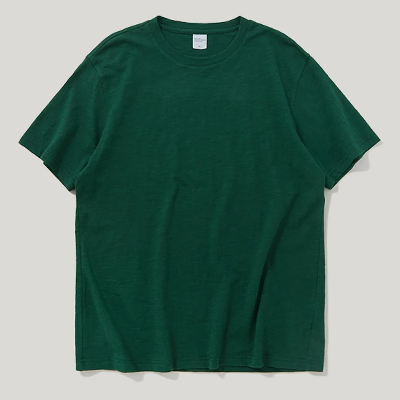 

HFNF Solid color men's T-shirt casual men's / women's T-shirt round neck cotton males / females fashion wild T-shirt