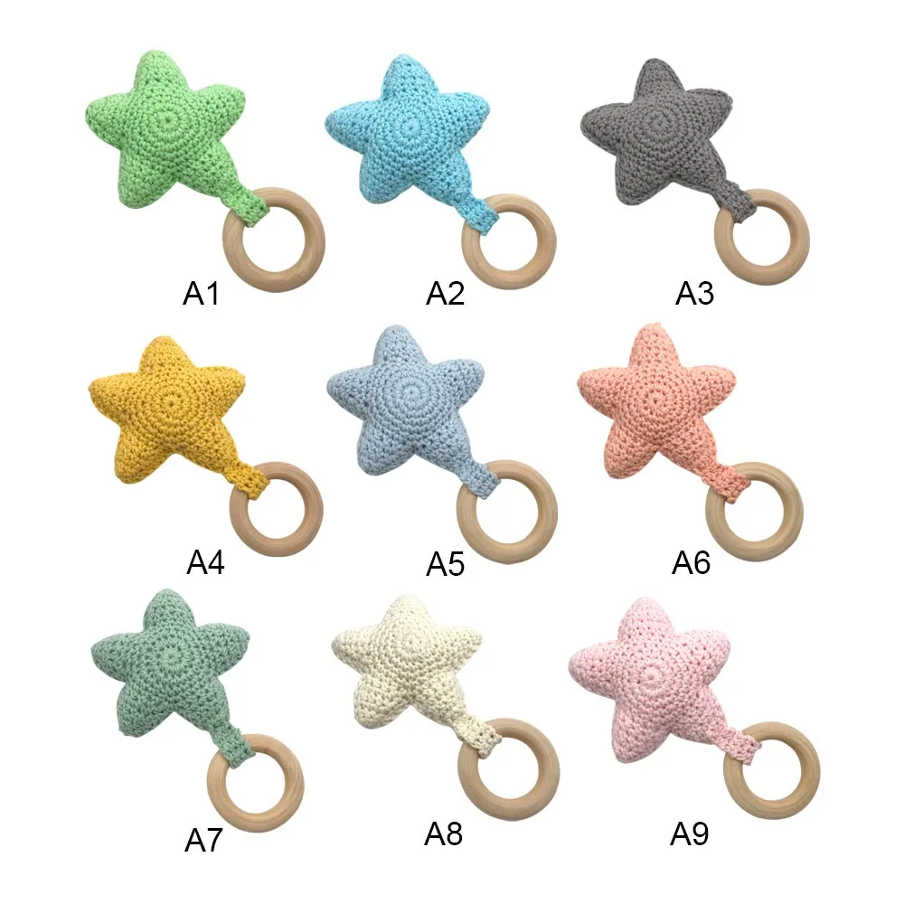 Finest 2019 New Arrival Cotton Star Cute Baby Nursing Pentagram Molar Toy DIY Jewelry Baby Molar Teether A