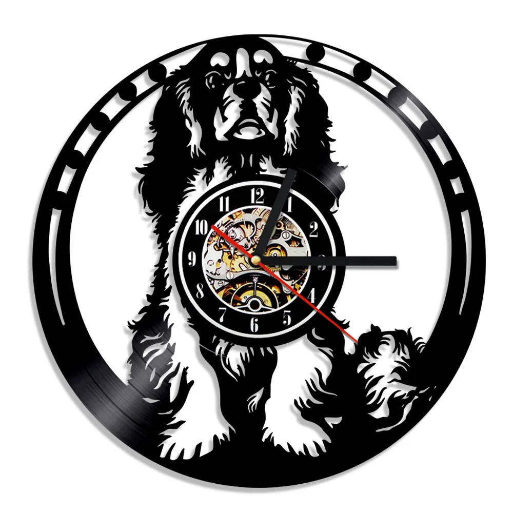 1Piece Cavalier King Charles Spaniel Dog Vinyl Clock House Art Pet