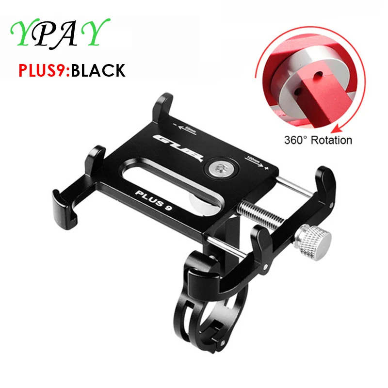 

YPAY 360 Rotation Aluminum Motorcycle Bicycle Phone Holder Universal Bike Mobile Phone GPS Mount Handlebar Stand For iPhone 8 X