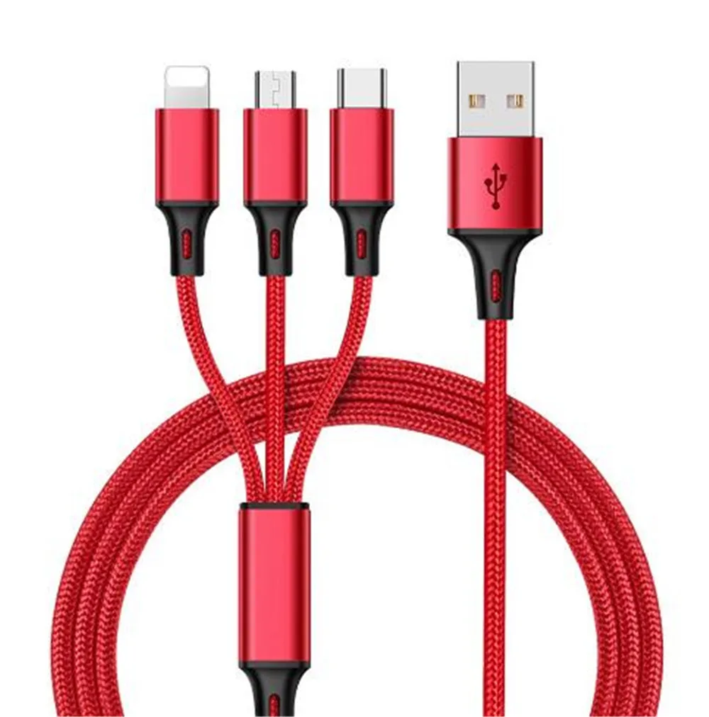 

3 In 1 Micro USB Type C Multi Charger Cable for iPhone Xiaomi Redmi Note 5/S2 Samsung Mobile Phone USB Cord USB-C Charging Cabel