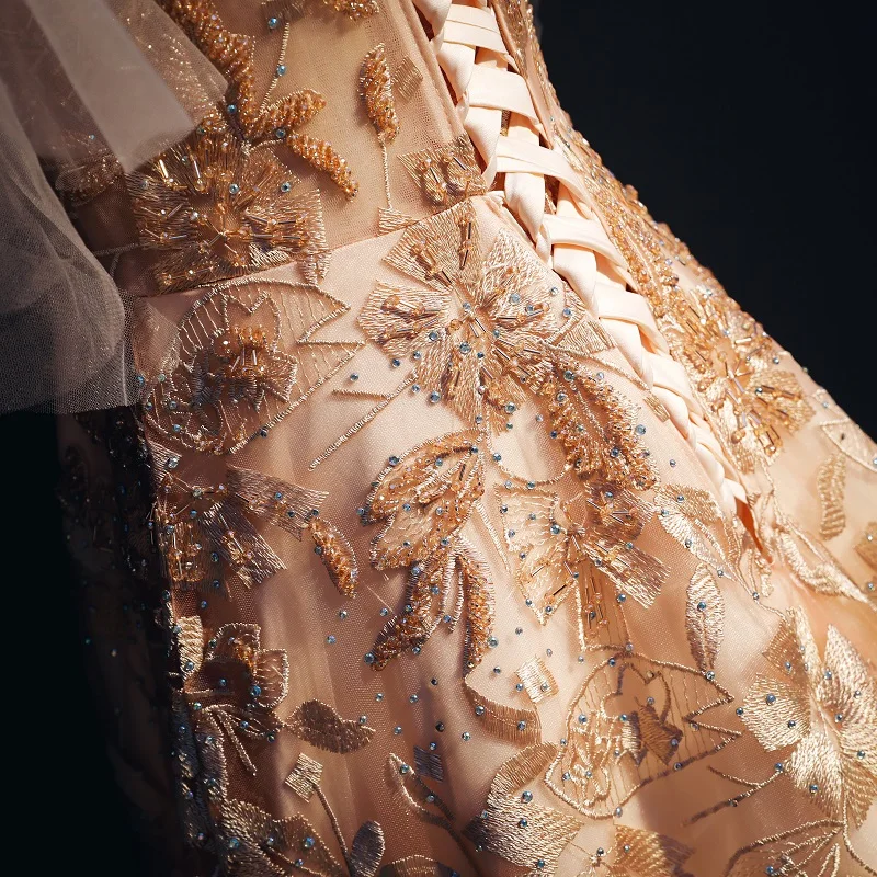 Evening Dresses Long 2019 V Neck Lace Tulle Beading Elegant Party Gowns Evening Gowns Robe De Soiree Long Gown Evening Evening Dresses Long 2019 V Neck Lace Tulle Beading Elegant Party Gowns Evening Gowns Robe De Soiree Long Gown Evening