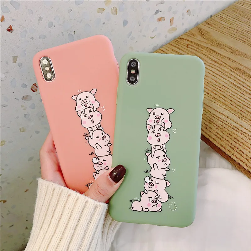 Милый чехол для телефона iPhone SE2 2020 X XR XS MAX мягкие силиконовые чехлы из ТПУ 6 6s 7 8 Plus 11