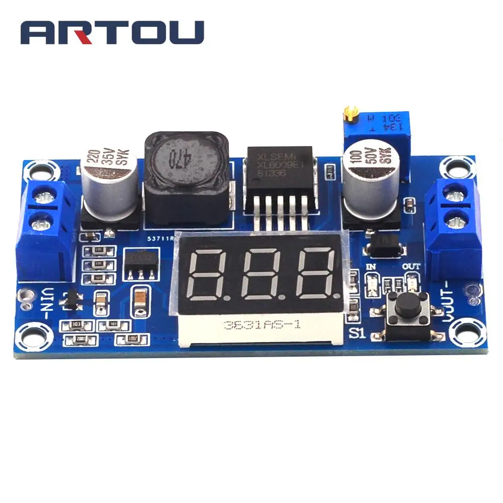 DC XL6009 цифровой повышение уровня Питание Модуль Регулируемый 3 V 32 постоянного