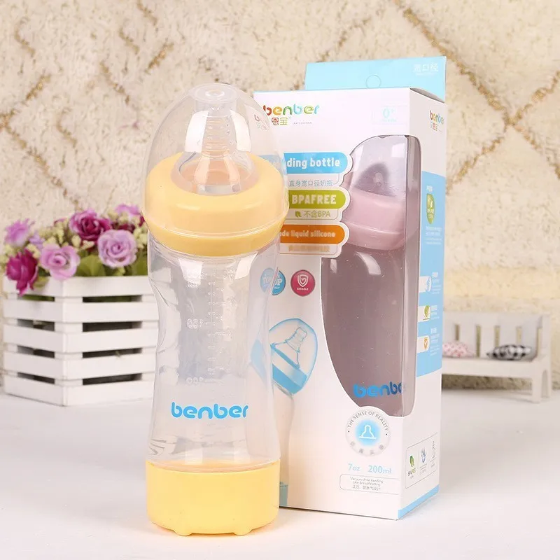 

Pp Bent Gourd Widemouthed Feeding Bottle ( Match Cross Nipple 200ml) Widemouthed Feeding Bottle 1PCS Packing