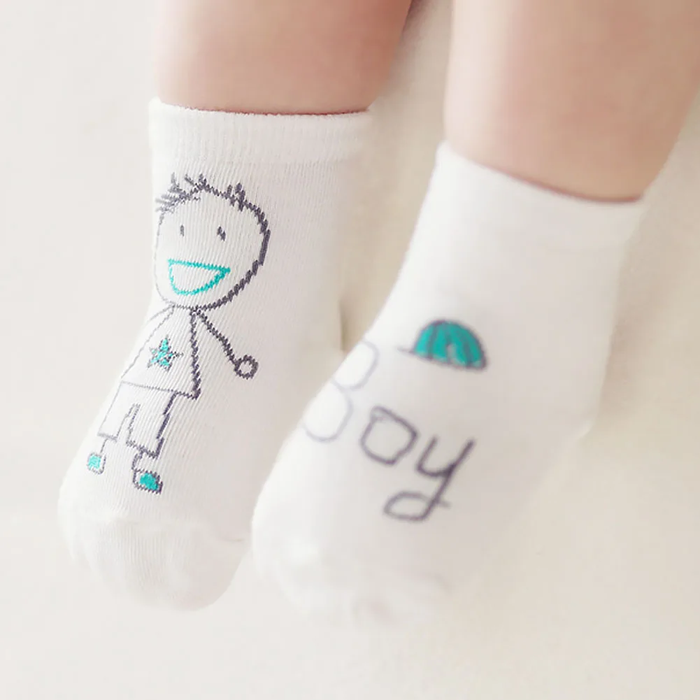 

Baby Anti-slip Autumn Winter Toddler Socks Spring Cotton Cute Asymmetry Cartoon
