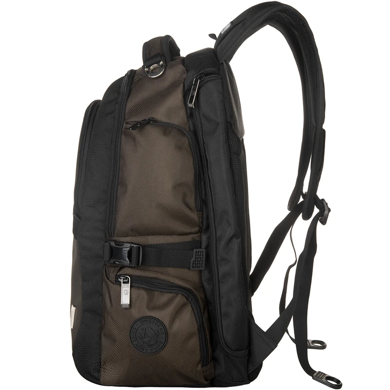 swiss Waterproof school bag Swiss army Cross Backpack gear Men 15 inch