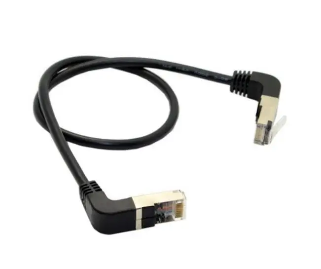 Угловой и Наклонный 90 градусов cat5e 8P8C FTP STP UTP Cat 5e Ethernet сетевой кабель RJ45 патч корд 40