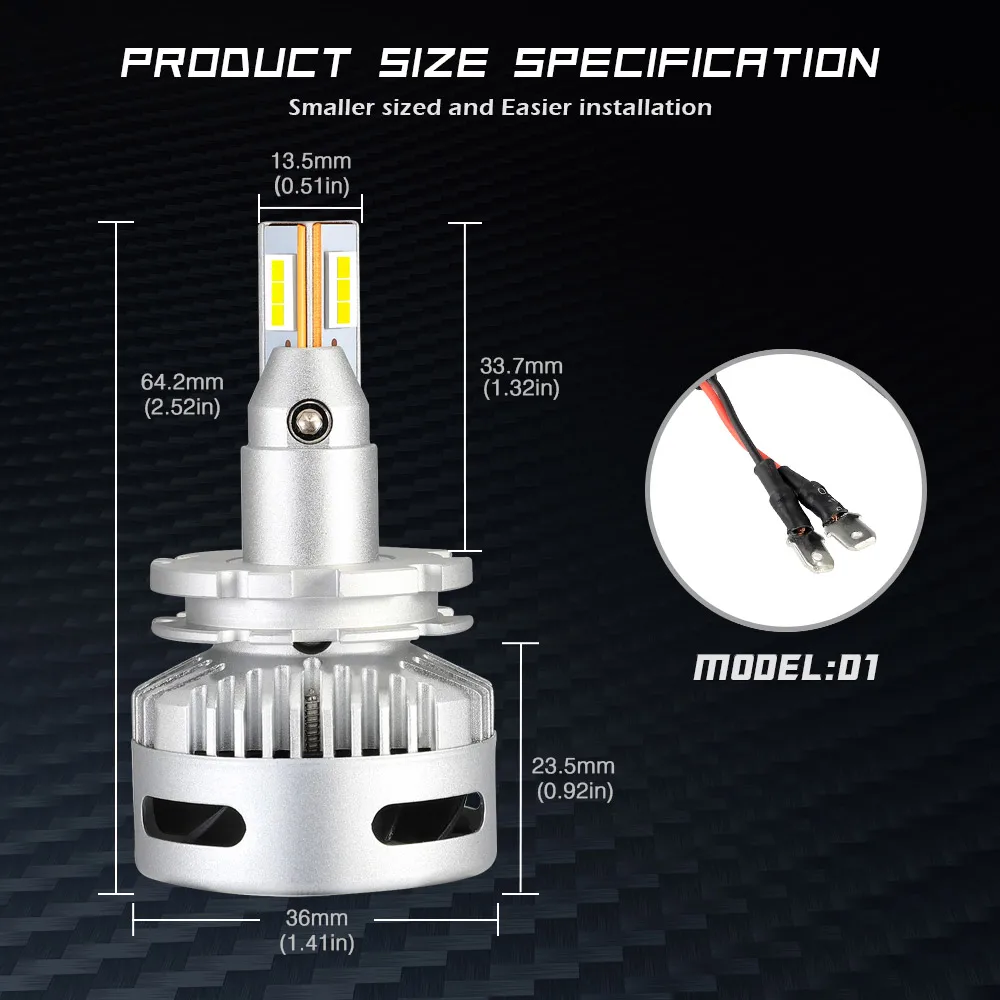 NOVSIGHT автомобильные аксессуары проектор фары H7 Led H11 H8 9005 9012 D1 D2 90 W 12000LM 6500 K белый авто фары противотуманные лампочки