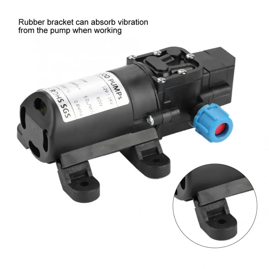 12 В/60 Вт водяной насос 5л/мин мембранный насос для фургон, кемпинг лодка подходит 6-10 мм внутренний диаметр трубы Универсальный