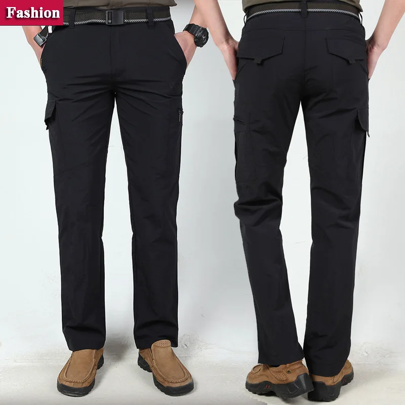 Günstige LoClimb Außen Schnell Trocken Wandern Hosen Männer Sommer Berg Klettern Angeln Hosen Armee Trekking Sport Wasserdichte Hosen, AM005