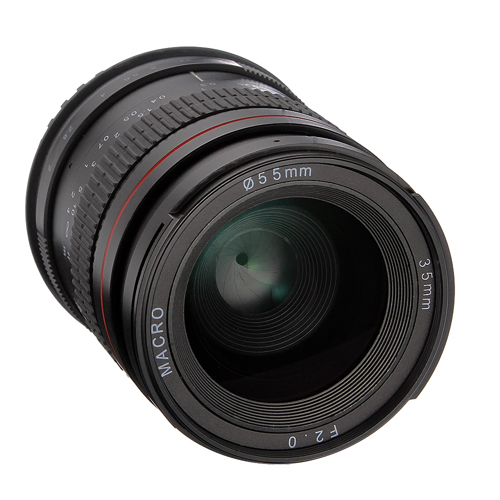 Макро объектив 35 мм F2.0 широкоугольный ручной фокус MF для камер Canon EOS 60D 70D 750D 650D 5DII 5diii|Объективы
