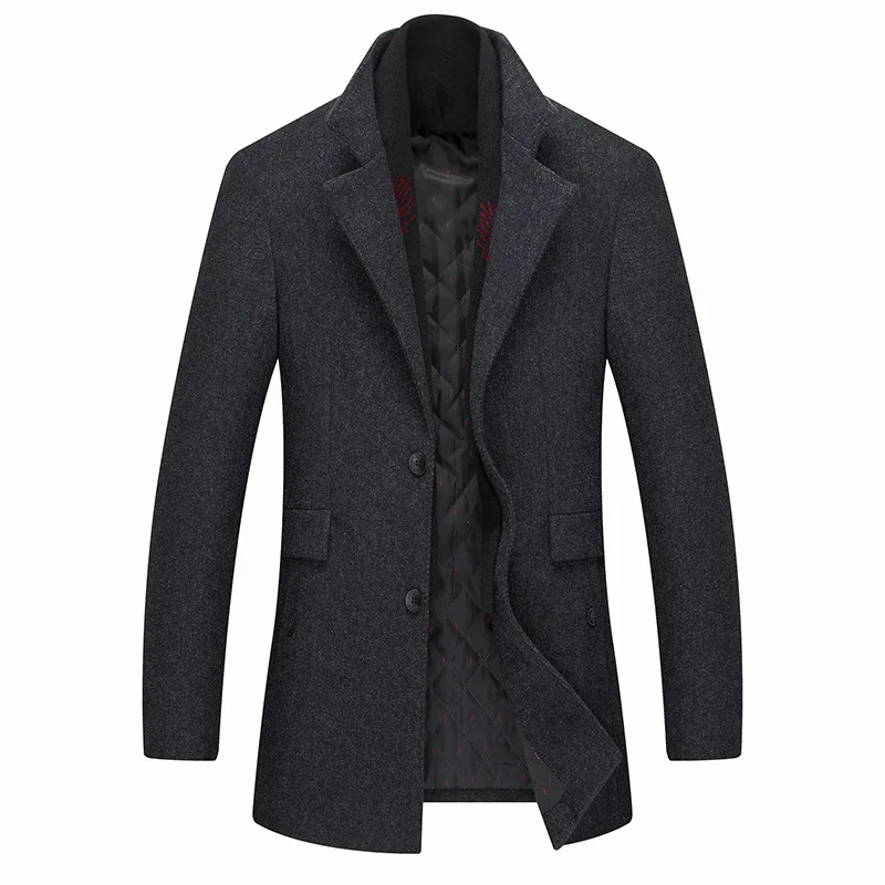 

2019 Winter New Casual Excellent Quality Single Breasted Coat Men