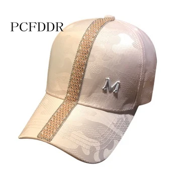 

PCFDDR Hand Painted Baseball Cap Spring Summer SUNCAP M letter Cap.