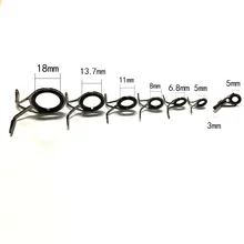 7Pcs Stainless Steel Lure Fishing Rod Guide Top Ring a Lure Fishing Rods Top Ring & 6 Fishing Rod Guide Ring Repair Tackle Box