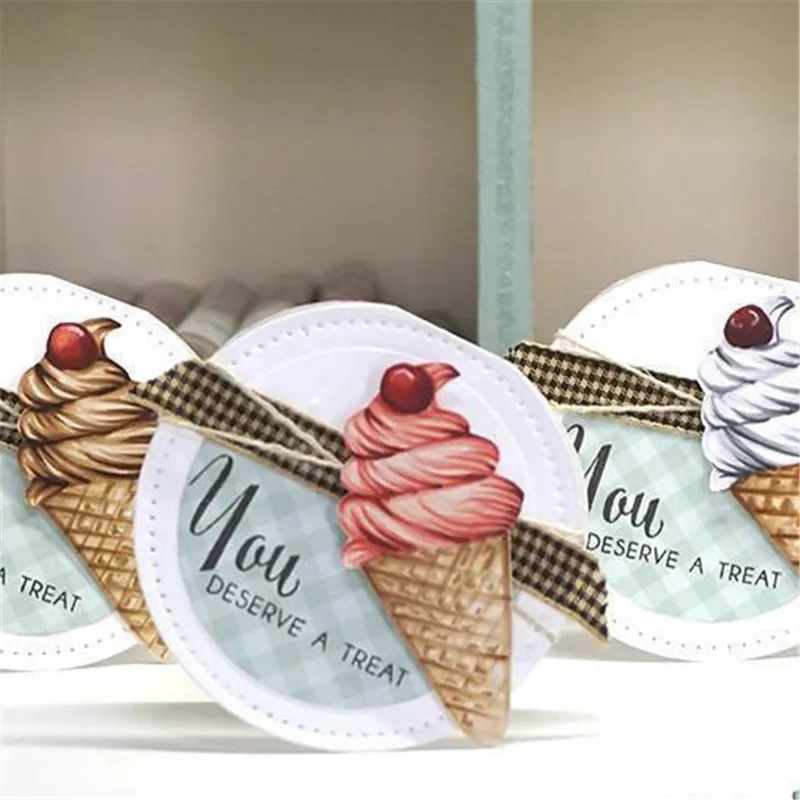

DiyArts Ice Cream Metal Cutting Dies New 2019 for Food Craft Dies Scrapbooking Album Embossing Die Cut Card Making Decoration