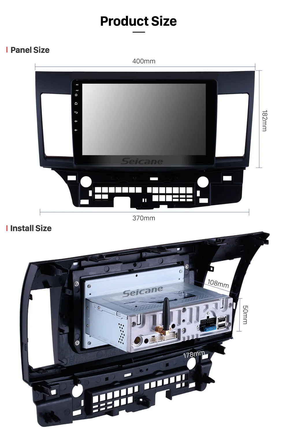 Perfect Seicane 10.1 inch Android 8.1 for 2007-2015 Mitsubishi Lancer Car Radio 1024*600 GPS navigation Multimedia Mirror link 4G WIFI 21