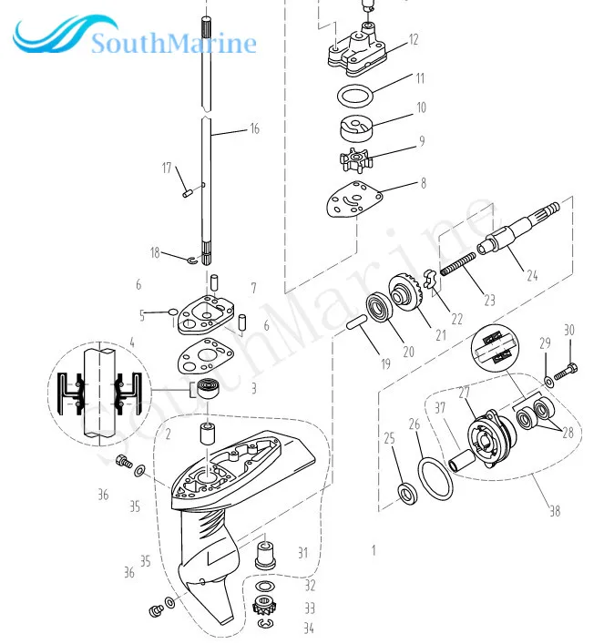 Outboard Engine Diagram Clutch