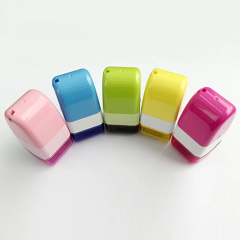 

1pcs Self Ink Identity Theft Protection Stamp Confidential Roller Stamps Portable Messy Code Privacy Information Security Seal