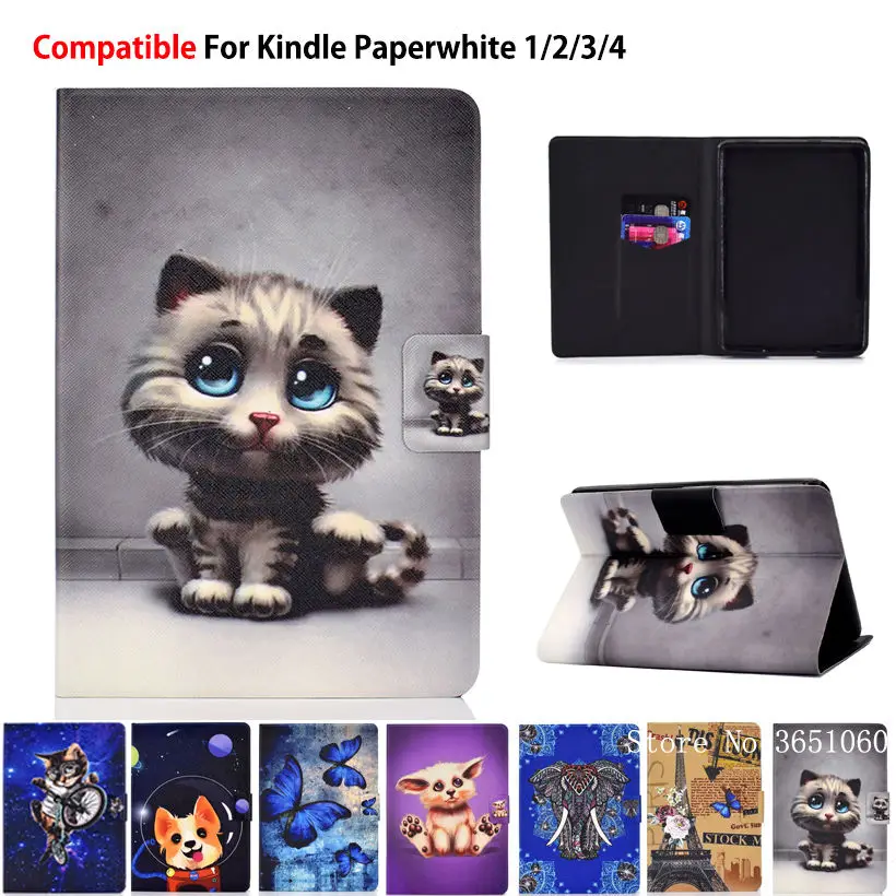 

Cute Cat Case for Amazon Kindle Paperwhite 1 2 3 4 2015 2017 Cover for funda kindle paperwhite 2018 10th Generation Shell Capa