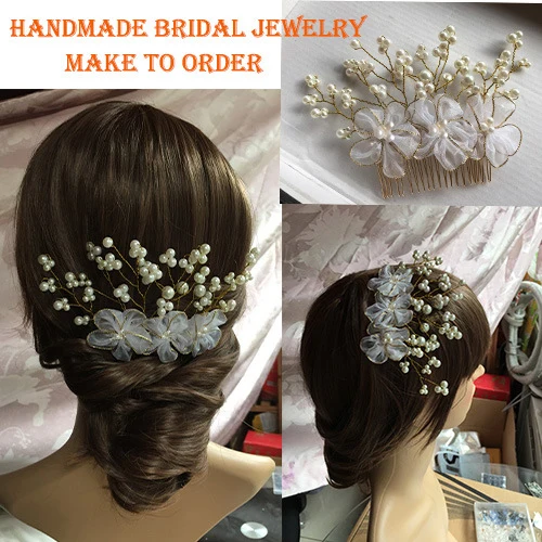 

New Fashion Wedding Hair Accessories with Pearl Side Comb Wedding Hair Accessory Bridesmaid Headpiece.women