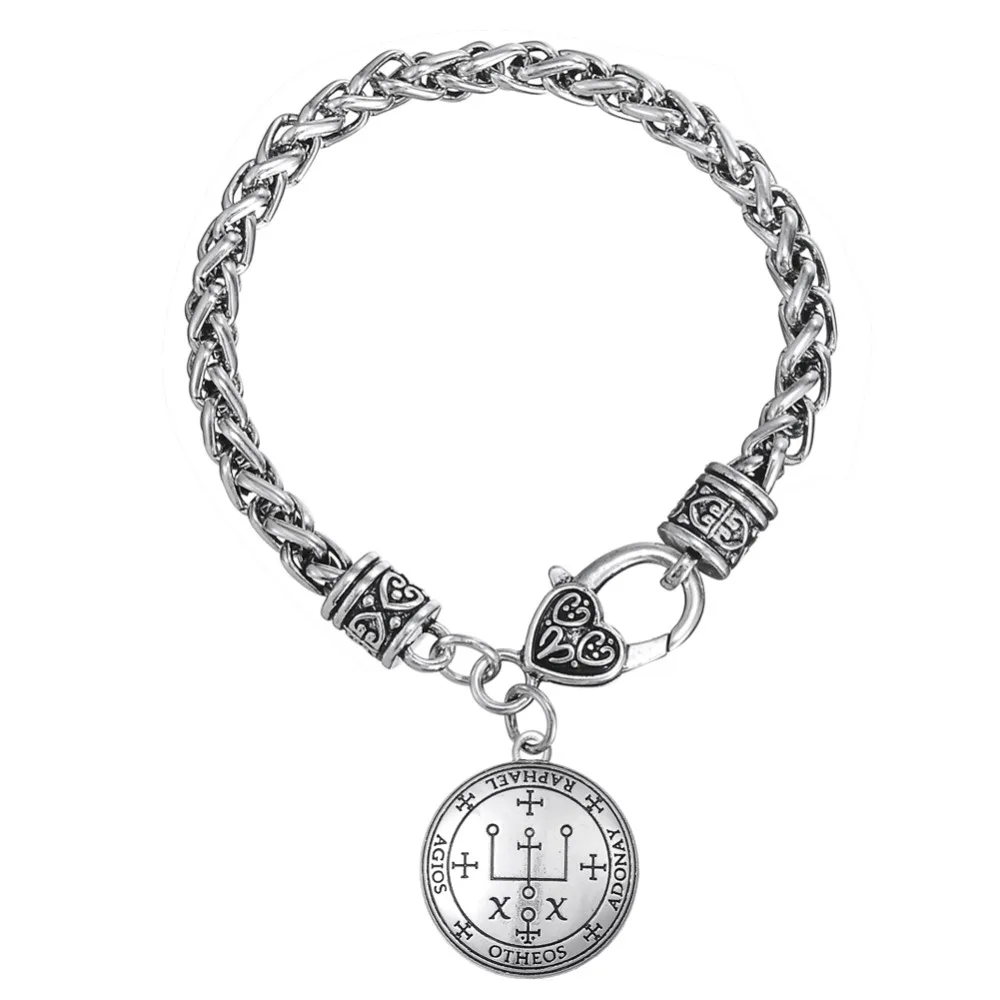 

Seal of the Archangel Raphael Enochian Talisman Amulet Angel Charm Bracelet
