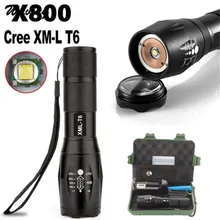 Bicycle Light With 18650 Battery Charger Case Cycling Bike Head Front Light G700 X800 Zoomable XML