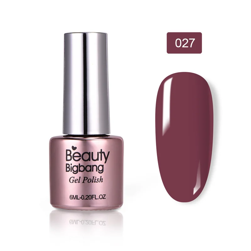 27 6 мл, 36 цветов, замачиваемый Гель-лак для ногтей, УФ-гель BeautyBigBang, верхнее покрытие, Мате, красно-белый цвет, лаки для маникюра, не протираются - Color: 27