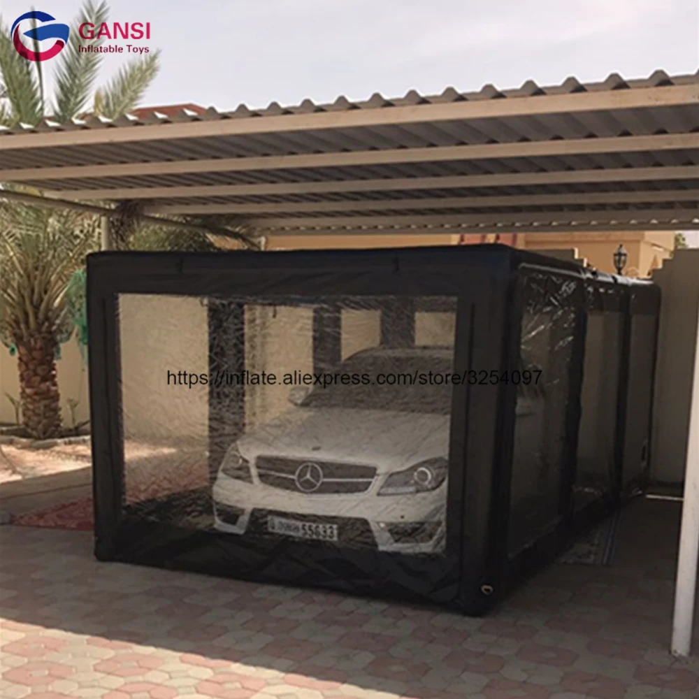  Portable Inflatable Car Capsule Showcase spray booth tent5*2.8*2m inflatable car cover tent for sal