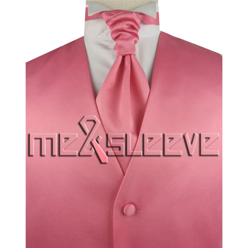 Горячая Распродажа Бесплатная доставка плотная гуава Большие размеры платья (жилет + ascot галстук + запонки + платок)