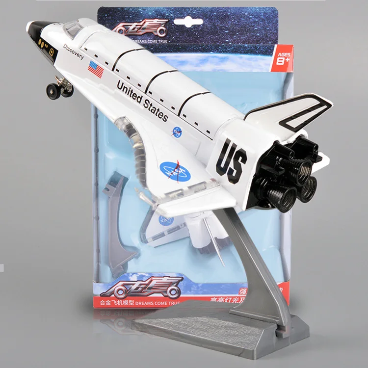 

New USA Light and Sound Alloy Space Shuttle model spacecraft flight simulator toy aircraft plane decorations toy kids child gift