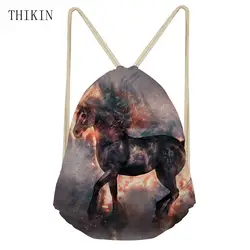 THIKIN бренд на заказ 3d принт с животными рюкзаки мужские с рисунком лошади нарисованные струны сумки для плавания Мальчики 2019 Повседневные