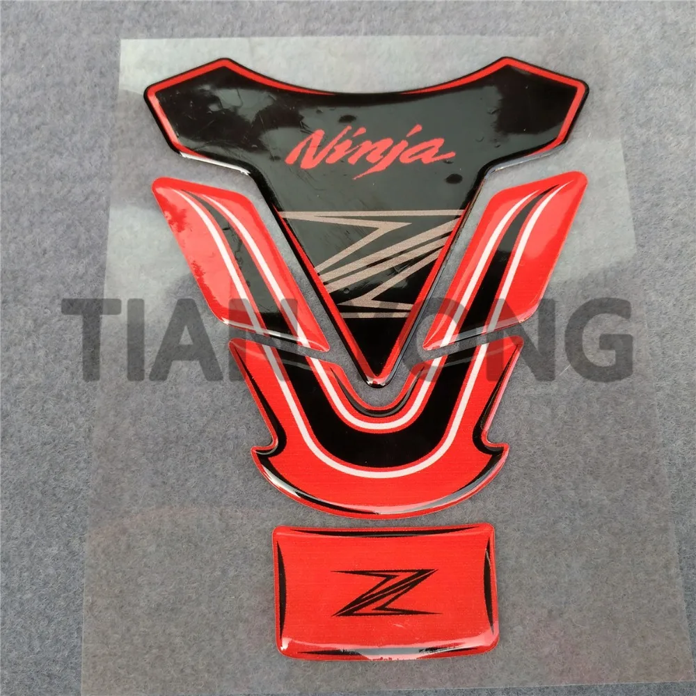 

Motorcycle For Kawasaki Ninja400 Ninja 400 Ninja250 Z250 Z300 Z1000 General Purpose Red BlackDecal Sticker Fuel Tank Pad