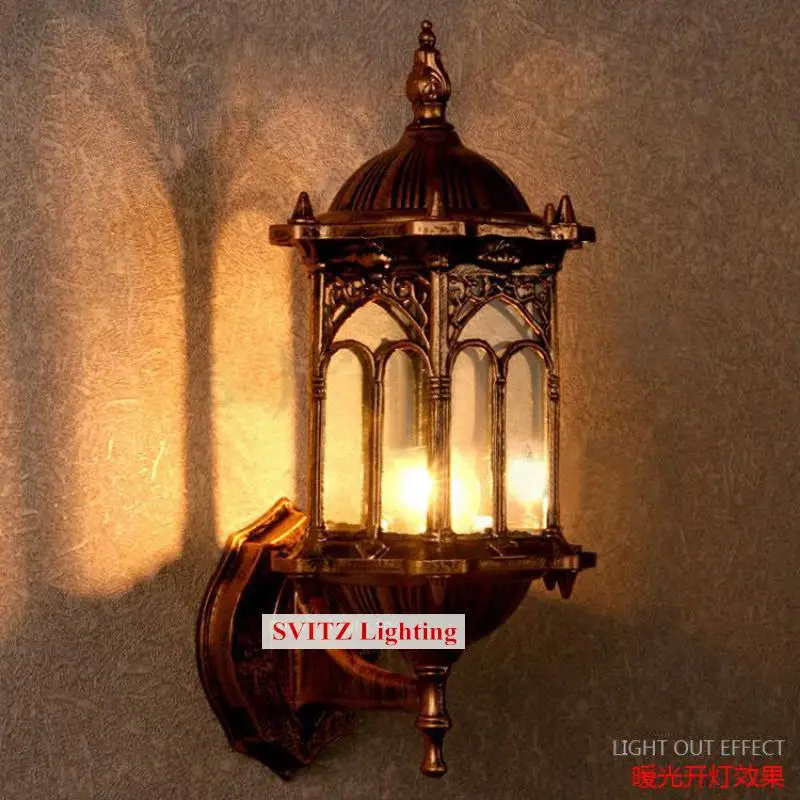 

waterproof garden light vintage wall Sconce lamps Europe cottage outdoor wall lamp American country terrace wall lights abajur