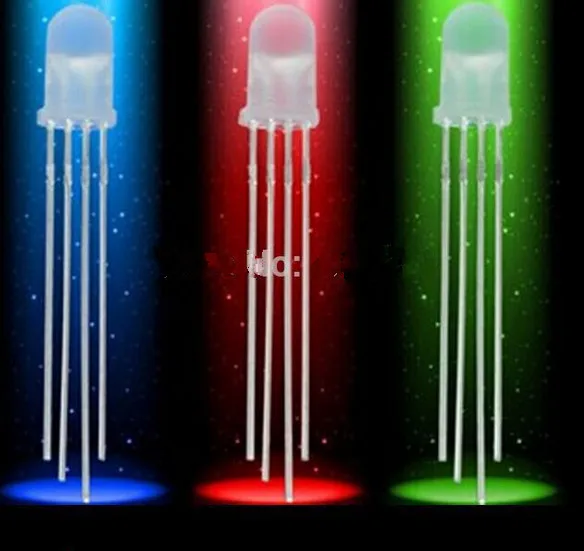 ο 1000pc 5  mm 4  RGB LED Ȯ  Ϲ  3  ߱ ̿