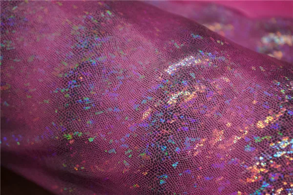 Растягивающаяся бронзовая ткань из спандекса, цветной лазерный материал, голографическая одежда для выступлений, гимнастическая одежда, бикини - Цвет: photo