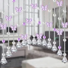 103*87 см арочная штора из бисера плотная струнная Хрустальная бабочка 40 мм коническая Подвеска Полный Комплект штор из бисера