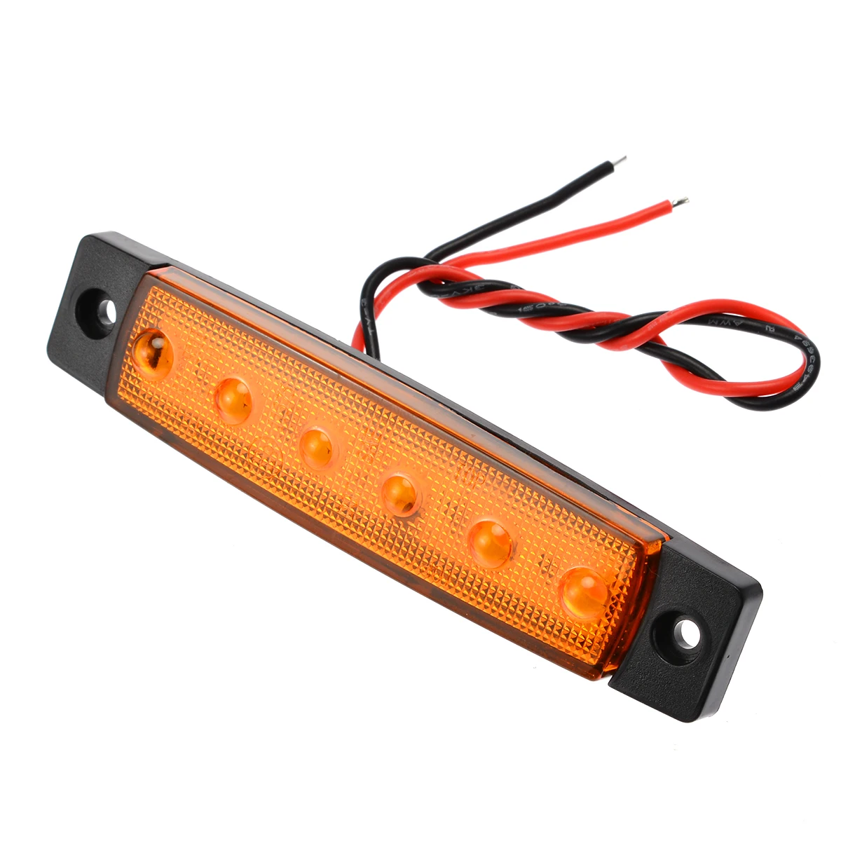 

New 10pcs Car Side Marker Lights 12V 6LED Amber Truck Trailer Lorry Bus Side Marker Indicators Light