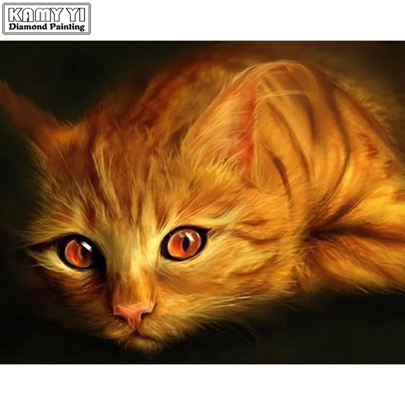 

5D Diy Diamond Painting rhinestones Home decor Diamond embroidery"The cat looks at you"Diamond mosaic