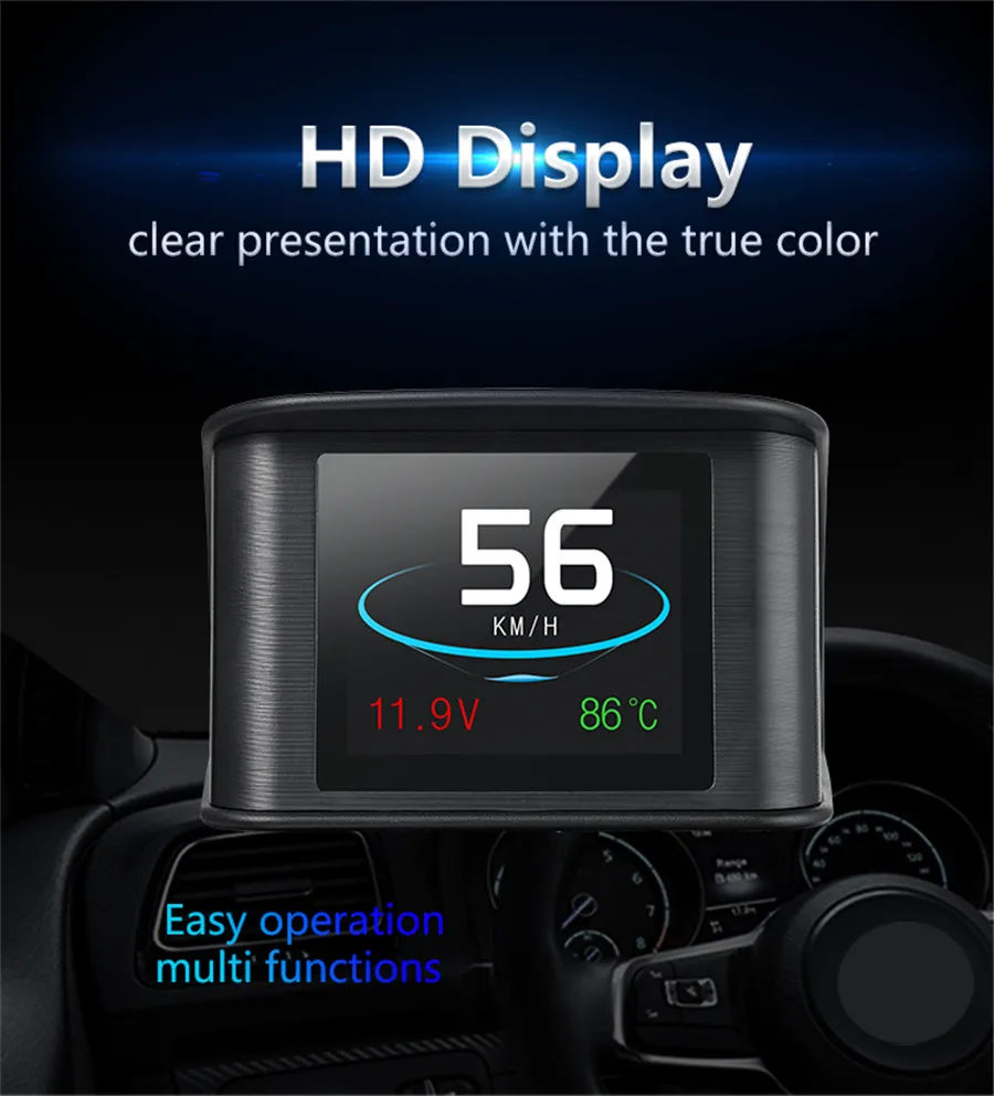 Автомобильный цифровой дисплей OBD2 и EUOBD спидометр датчик температуры бортовой