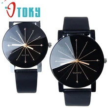 OTOKY Willby Men 2017 new brand Quartz Dial Clock Leather Wrist Watch Round Case 2 Style