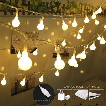 

USB Fairy Garland 2m 20 LED Ball String Lights Waterproof LED String Holiday Outdoor Fairy Light For Christmas Party Wedding