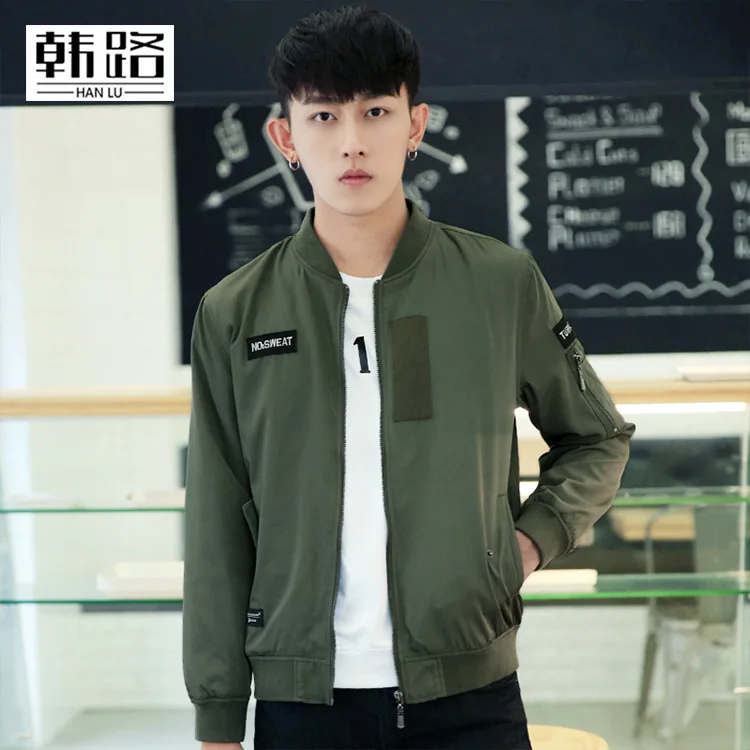 2016 New Arrival font b Mans b font Armygreen Stand Collar Zipper font b Jacket b