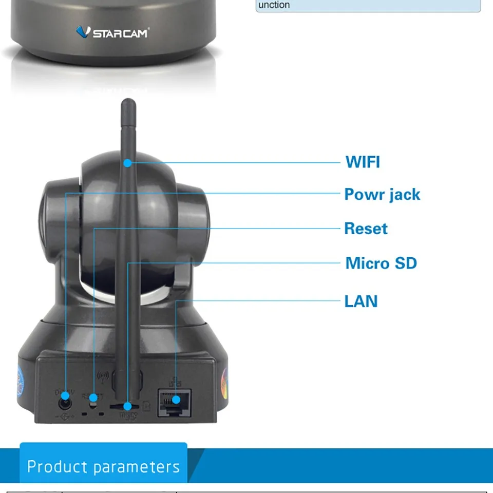 KKMOON 720P Wireless WiFi IP Camera Outdoor PTZ 2.8-12mm Auto-focus Waterproof H.264 HD CCTV Security Camera Wifi Night Vision 15