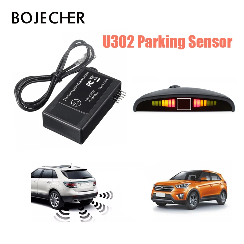 

Auto LED U302 Electromagnetic Car Parking Sensor Reversing Reverse Backup Radar System Alarm Free Shipping